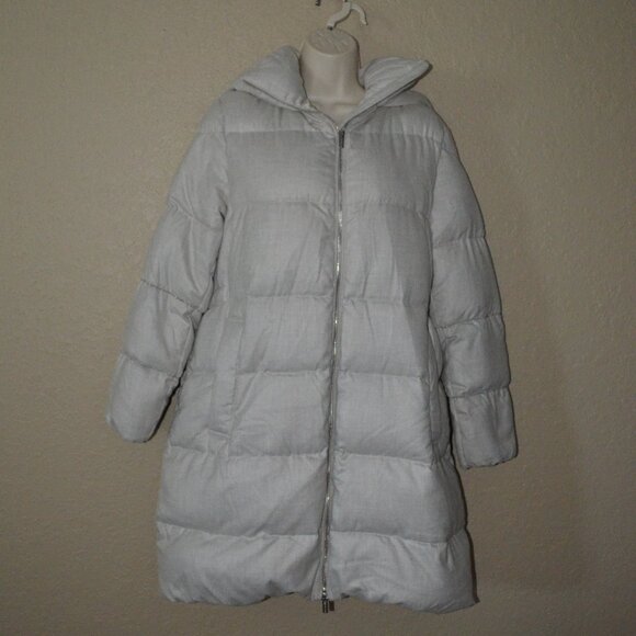 NWT $2099 Sz 42 S Peserico Beige Down Filled Monil Chain Detail Jacket Coat - Picture 3 of 10